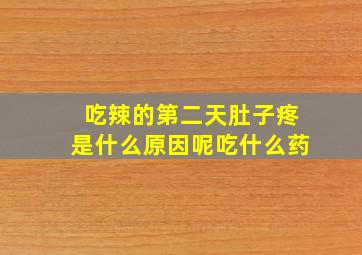 吃辣的第二天肚子疼是什么原因呢吃什么药