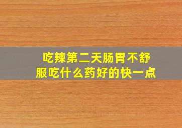 吃辣第二天肠胃不舒服吃什么药好的快一点