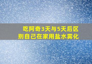 吃阿奇3天与5天后区别自己在家用盐水雾化