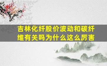 吉林化纤股价波动和碳纤维有关吗为什么这么厉害