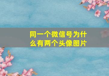 同一个微信号为什么有两个头像图片