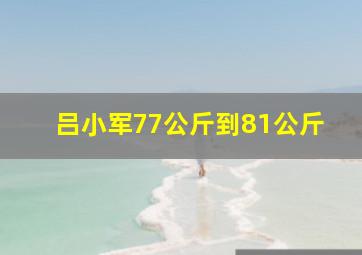 吕小军77公斤到81公斤