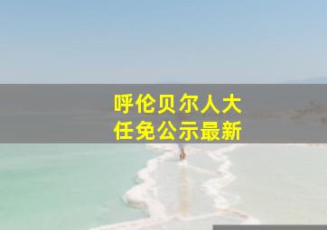 呼伦贝尔人大任免公示最新