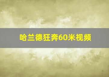 哈兰德狂奔60米视频