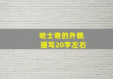 哈士奇的外貌描写20字左右