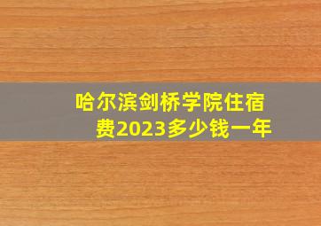 哈尔滨剑桥学院住宿费2023多少钱一年