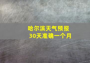 哈尔滨天气预报30天准确一个月