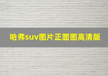 哈弗suv图片正面图高清版