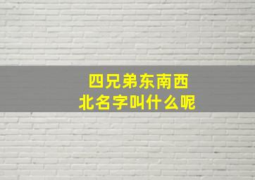 四兄弟东南西北名字叫什么呢