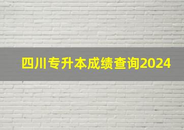 四川专升本成绩查询2024