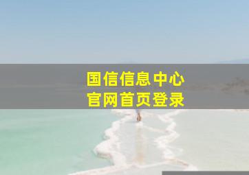 国信信息中心官网首页登录