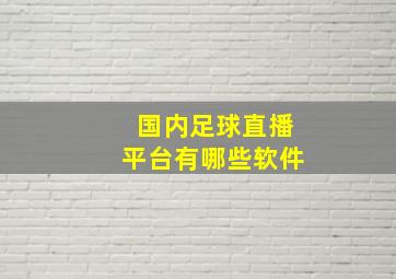 国内足球直播平台有哪些软件