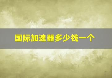 国际加速器多少钱一个