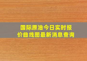 国际原油今日实时报价曲线图最新消息查询