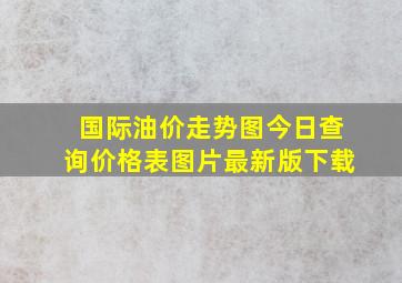 国际油价走势图今日查询价格表图片最新版下载