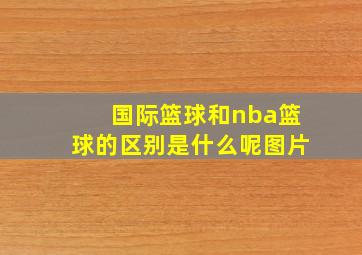 国际篮球和nba篮球的区别是什么呢图片