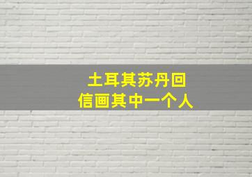 土耳其苏丹回信画其中一个人