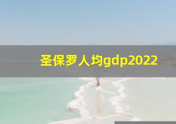 圣保罗人均gdp2022