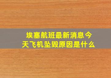 埃塞航班最新消息今天飞机坠毁原因是什么