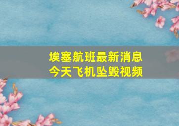 埃塞航班最新消息今天飞机坠毁视频