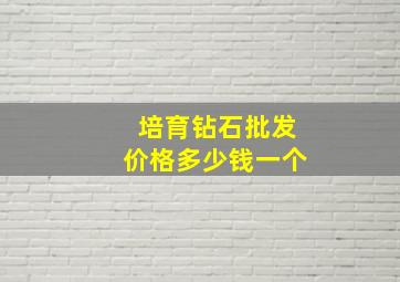 培育钻石批发价格多少钱一个