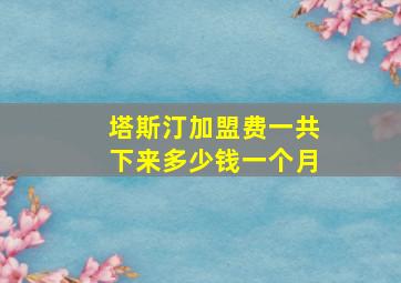 塔斯汀加盟费一共下来多少钱一个月