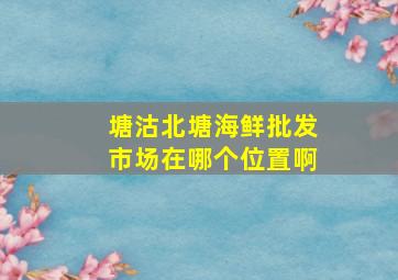 塘沽北塘海鲜批发市场在哪个位置啊