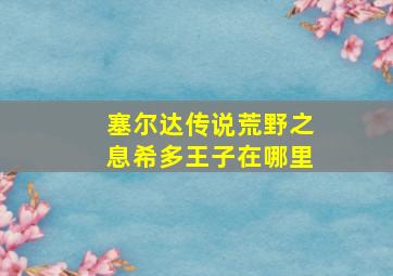 塞尔达传说荒野之息希多王子在哪里