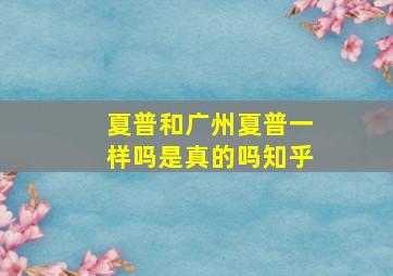 夏普和广州夏普一样吗是真的吗知乎