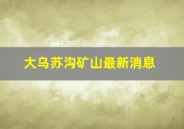 大乌苏沟矿山最新消息