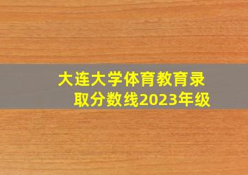 大连大学体育教育录取分数线2023年级