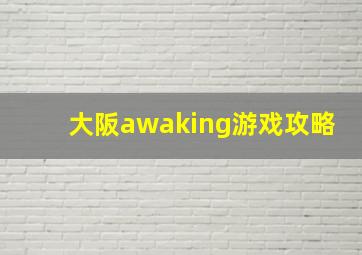 大阪awaking游戏攻略