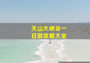 天山大峡谷一日游攻略大全