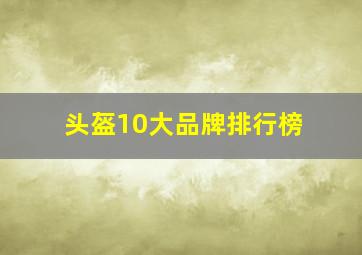 头盔10大品牌排行榜