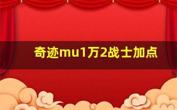 奇迹mu1万2战士加点