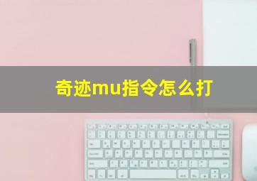 奇迹mu指令怎么打