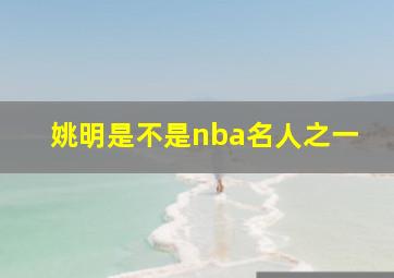 姚明是不是nba名人之一