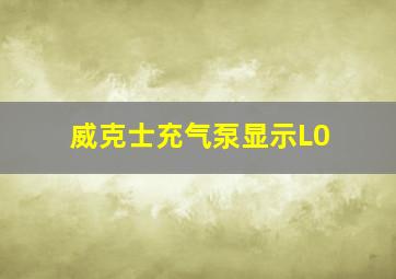 威克士充气泵显示L0