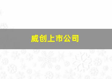 威创上市公司