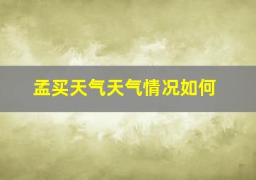 孟买天气天气情况如何