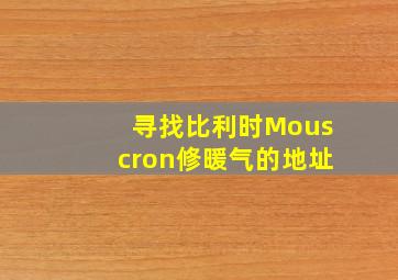 寻找比利时Mouscron修暖气的地址