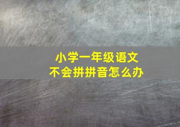 小学一年级语文不会拼拼音怎么办