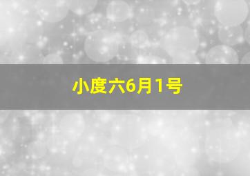 小度六6月1号