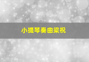 小提琴奏曲梁祝