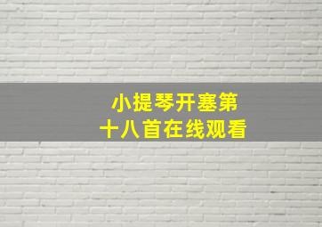 小提琴开塞第十八首在线观看