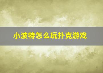 小波特怎么玩扑克游戏