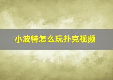 小波特怎么玩扑克视频