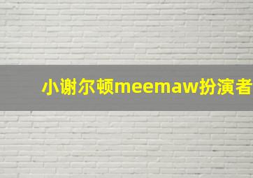 小谢尔顿meemaw扮演者