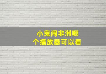 小鬼闹非洲哪个播放器可以看