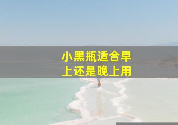 小黑瓶适合早上还是晚上用